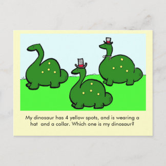 Welches ist mein Dinosaurier? Postkarte