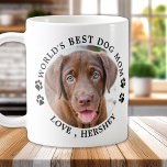 Welches Personalisierte Foto zeigt die beste Mama  Kaffeetasse<br><div class="desc">Die beste Mama der Welt ... Überraschen Sie Ihre Lieblings-Hund-Mama in diesem Muttertag , Weihnachten oder ihren Geburtstag mit dieser super niedlichen, maßgeschneiderten Foto-Tasse. Passen Sie diese Tasse mit den Lieblingshunden Ihres Hundes an, und nennen Sie es. Doppelseitig - Sie können verschiedene Fotos auf jeder Seite oder auf der gleichen...</div>