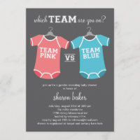 Welches Team? Gender Reveal Baby Dusche