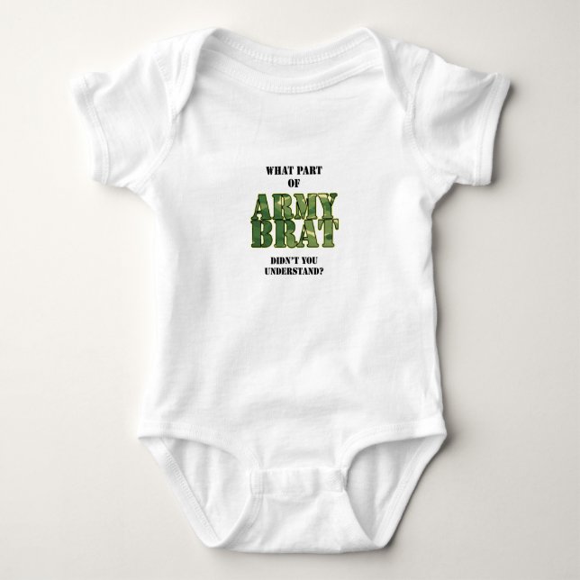 Welches Teil des Armee-Görs nicht verstanden Sie? Baby Strampler (Vorderseite)