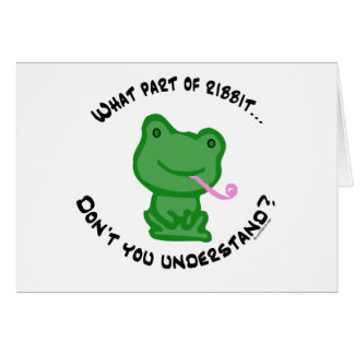 Welches Teil von Ribbit…