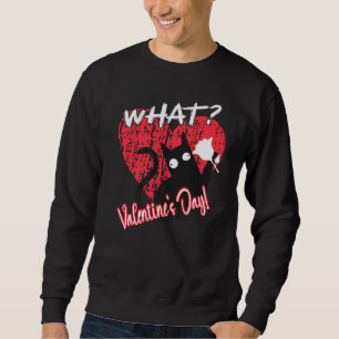 Welches Valentinstag Herz mit Katzen und Rose Katz Sweatshirt