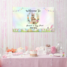 Welcom Hasenjagd Ei Happy Osterfest Blume Party Banner