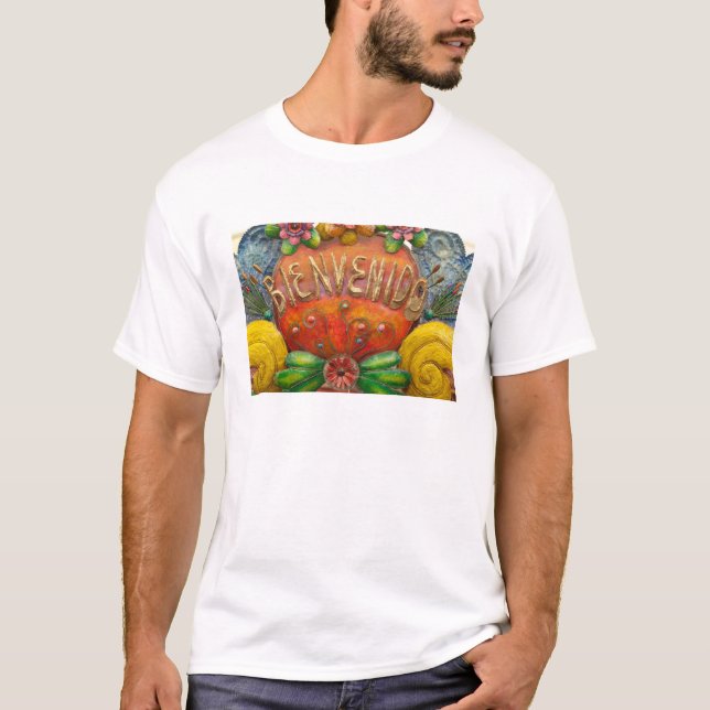 Welcom-Schild auf Spanisch, Mexiko T-Shirt (Vorderseite)