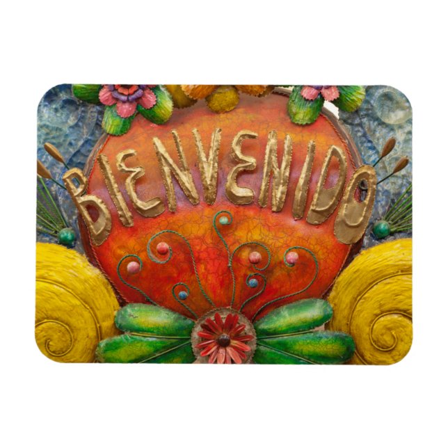 Welcom-Unterschrift auf Spanisch, Mexiko Magnet (Horizontal)