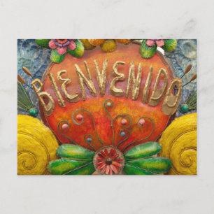 Welcom-Unterschrift auf Spanisch, Mexiko Postkarte