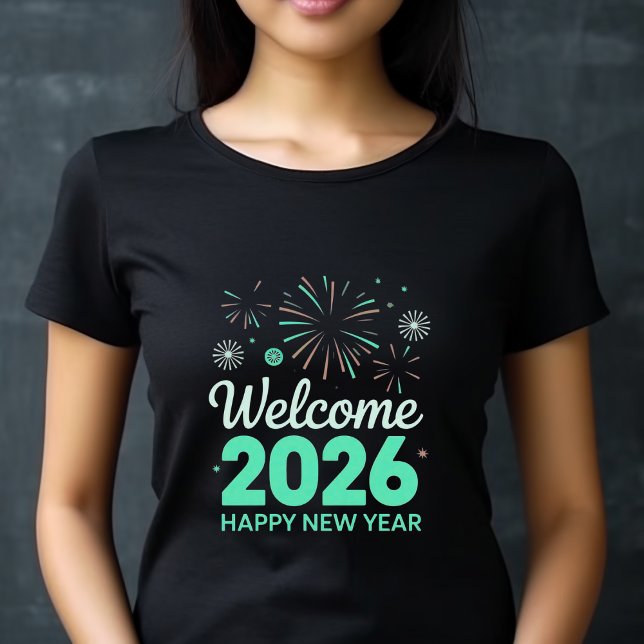 Welcome 2026 Happy New Year T-Shirt Tri-Blend Shirt (Von Creator hochgeladen)