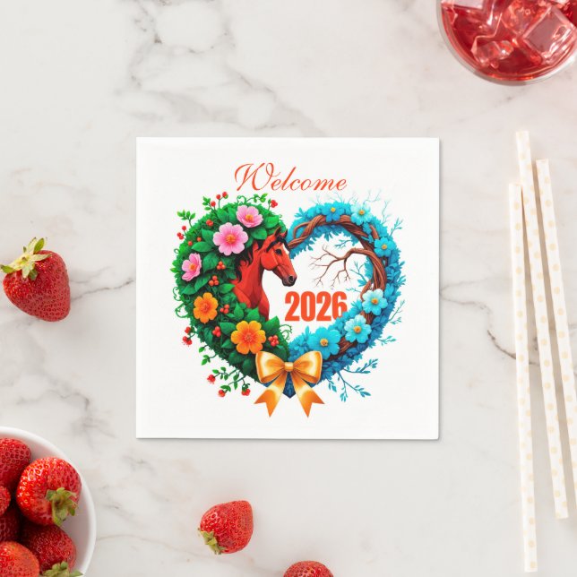 Welcome 2026 serviette (Beispiel)