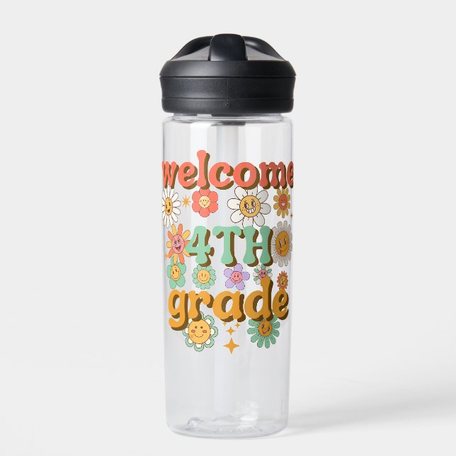 WELCOME 4TH GRADE  BACK TO SCHOOL FIRST DAY SCHOOL TRINKFLASCHE (Vorderseite)