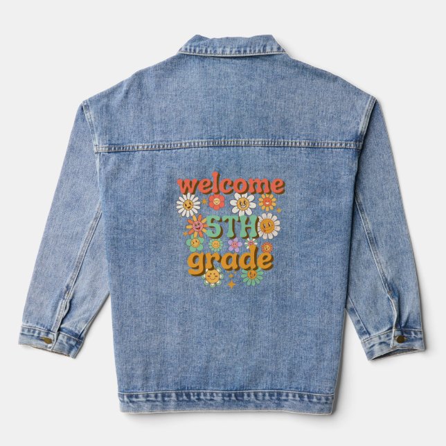 WELCOME 5TH GRADE, BACK TO SCHOOL FIRST DAY SCHOOL JEANSJACKE (Rückseite)