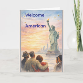 Welcome American Citizenship Congratulations Card  Karte