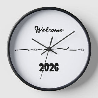welcome art clock uhr