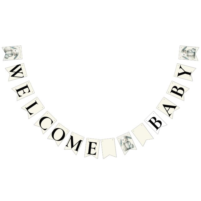 "Welcome Baby" BABY SHOWER Wimpelkette (Alle)