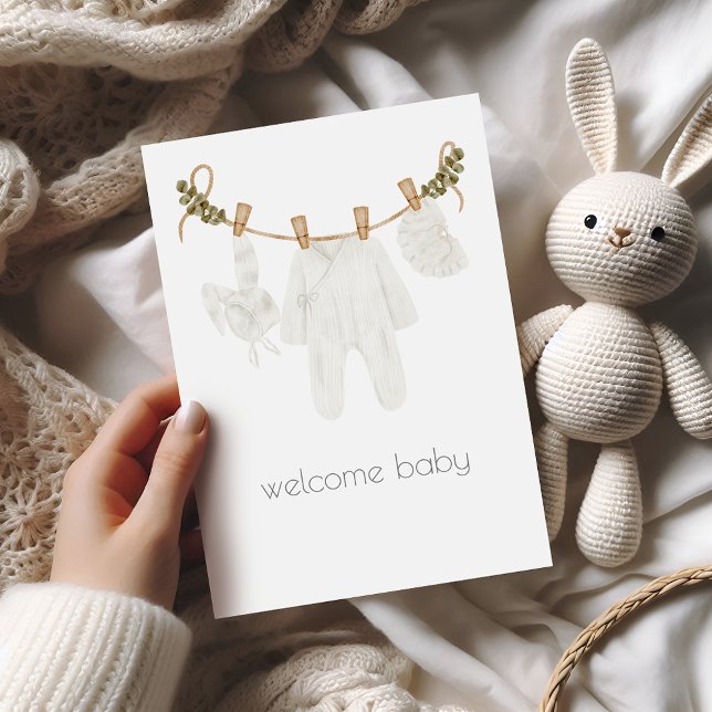 Welcome Baby Boho Glückwunschkarte Karte (Von Creator hochgeladen)