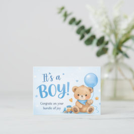 Welcome Baby Boy – A Bundle of Joy Mitteilungskarte