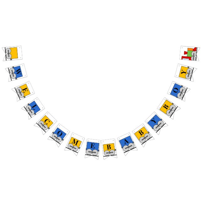 Welcome Baby Boy Toy Wimpelkette (Alle)