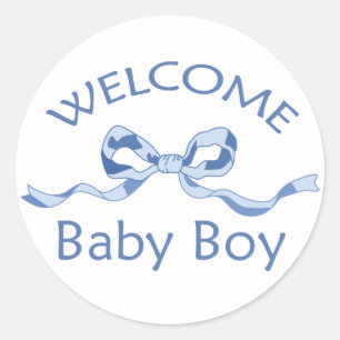 WELCOME BABY BOYY RUNDER AUFKLEBER