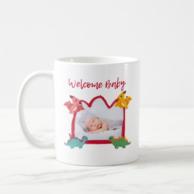 Welcome Baby Cartoon Tasse - Perfektes Geschenk fü (Links)
