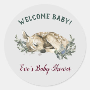 Welcome Baby Es ist kalte Outside Winter Baby Dusc Runder Aufkleber