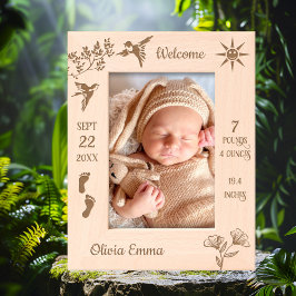 Welcome Baby Foto Geätzte Rahmen
