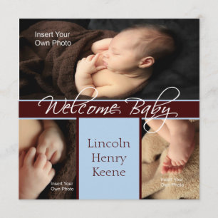 Welcome Baby Foto Geburtserklärung Ankündigung