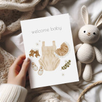 Welcome Baby Girl Boho Glückwunschkarte