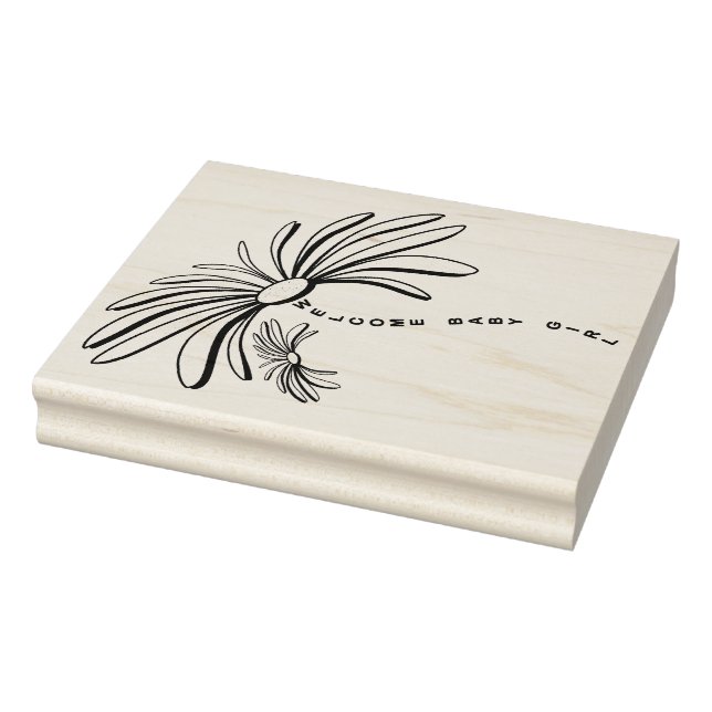 Welcome Baby Girl Gummistempel (Stempel)