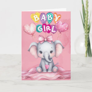 Welcome Baby Girl Karte