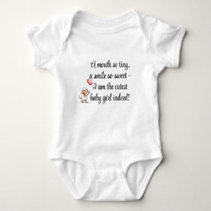 Welcome Baby Girl, Niedlich Baby Gift, Dog & Ballo Baby Strampler