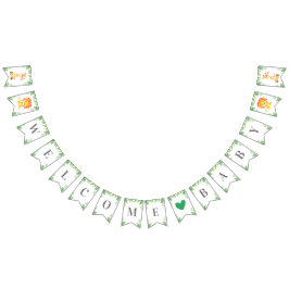 Welcome Baby Green Jungle Safari Dusche Sprinkle Wimpelkette