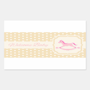Welcome Baby Pink Girl Sticker