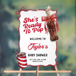 Welcome Baby Shower Acrylic Sign, Ready to Pop Acrylschild