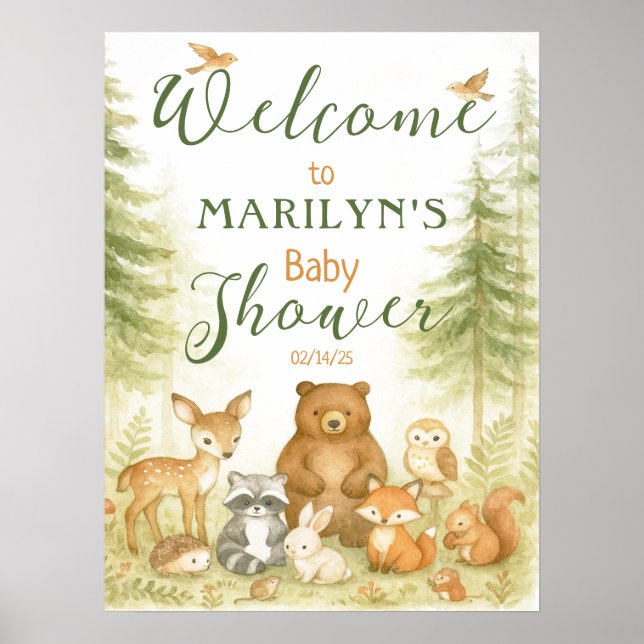 Welcome Baby Shower Baby Animes Poster (Vorne)
