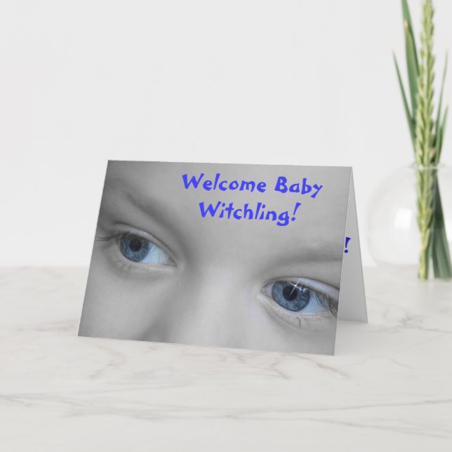 Welcome Baby Witchling - Wiccan New Baby Card Karte (Vorderseite)