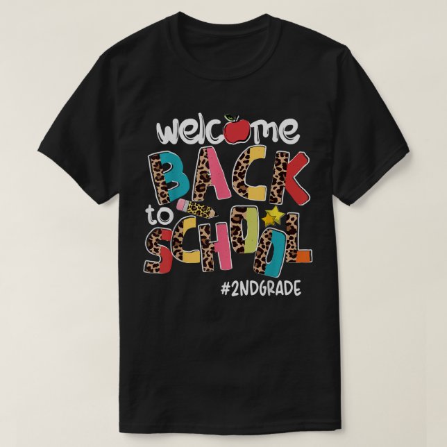Welcome Back To School 2nd Grade Back To School  T-Shirt (Design vorne)