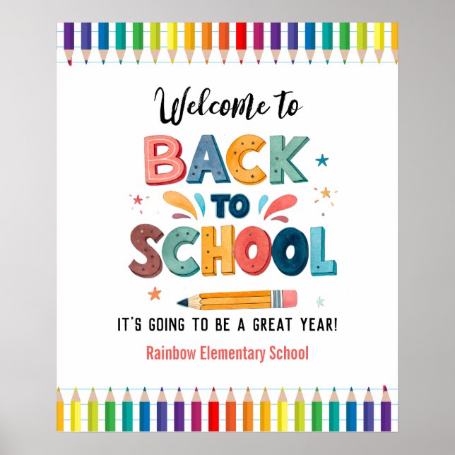 Welcome back to school  , First day of school Poster (Vorne)