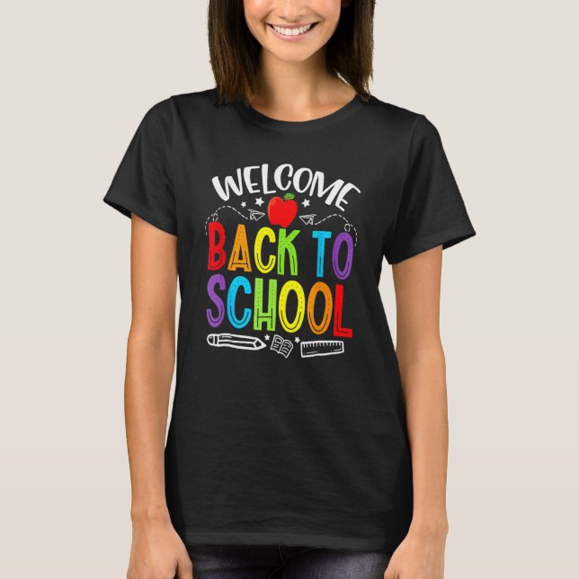 Welcome Back To School Newsletter Meet The Teacher T-Shirt (Vorderseite)