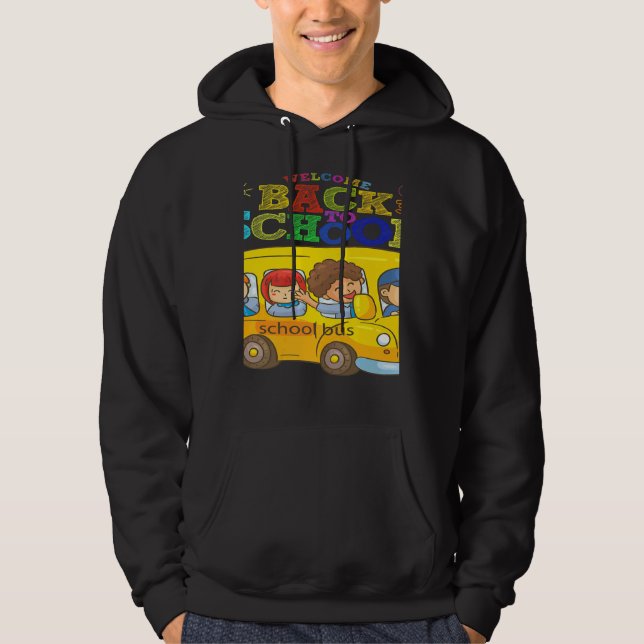 Welcome Back To School School Bus Driver Mens Boys Hoodie (Vorderseite)