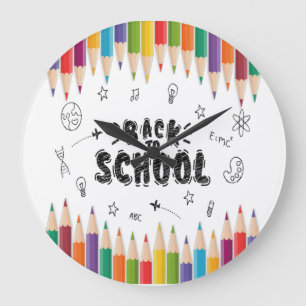 Welcome Back To School Shirt, First Day Of School Große Wanduhr