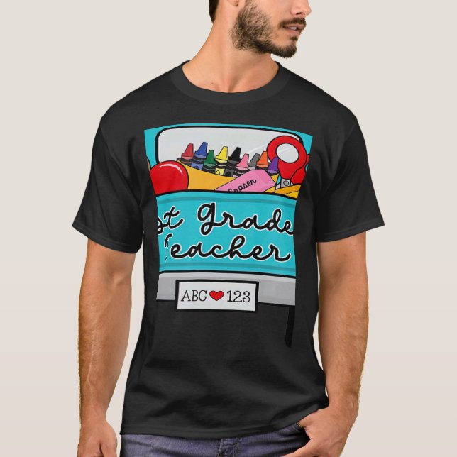 Welcome Back to School With Truck 1st Grade Teache T-Shirt (Vorderseite)