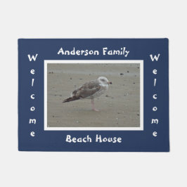 Welcome Beach House Artistic Seagull Ocean Animal Fußmatte