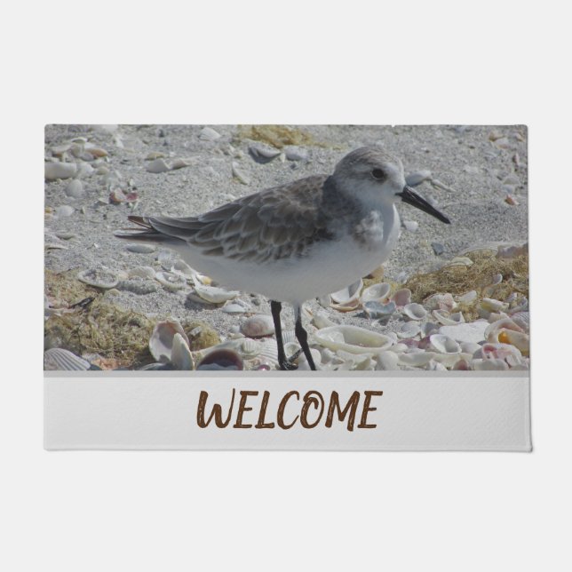 Welcome Beach House Coast Animal Foto Shore Bird Fußmatte (Vorderseite)