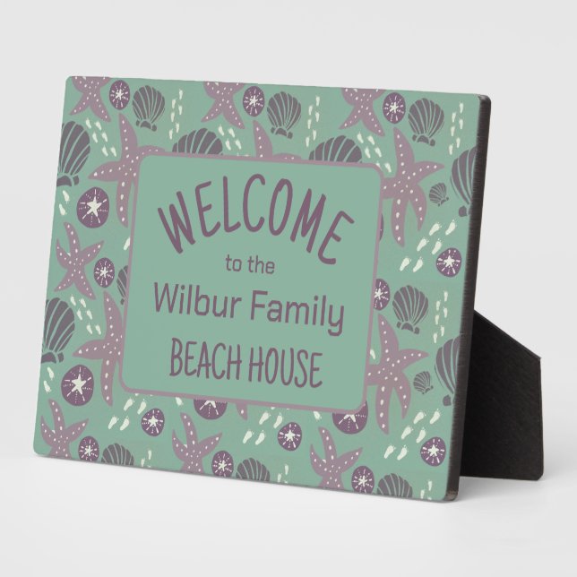 Welcome Beach House Coasting Sign Fotoplatte (Seite)