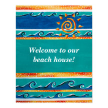 Welcome Beach House Poster