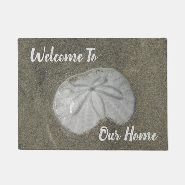 Welcome Beach House Rental Sand Dollar Foto Guest Fußmatte (Vorderseite)