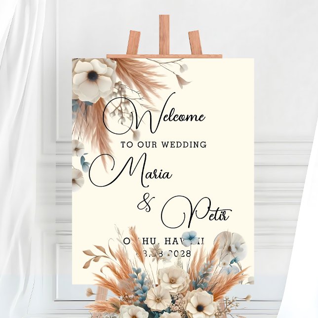 Welcome Boho Fall Blume Hochzeit Poster (Von Creator hochgeladen)