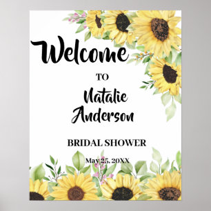 Welcome Brautparty Sunblumen Poster