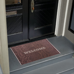 Welcome Brown Snakeskin Doormat Fußmatte
