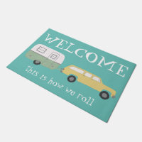 WELCOME Camper Trailer Vintage Motorhome Minze
