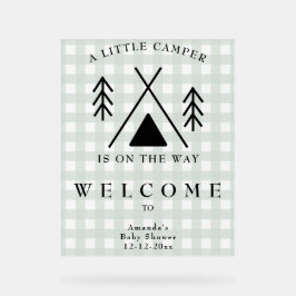 Welcome Camping Baby Dusche Acrylschild